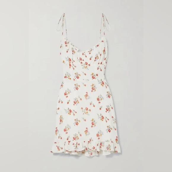Reformation Esther Floral Crepe Mini Dress - Picture 3 of 6